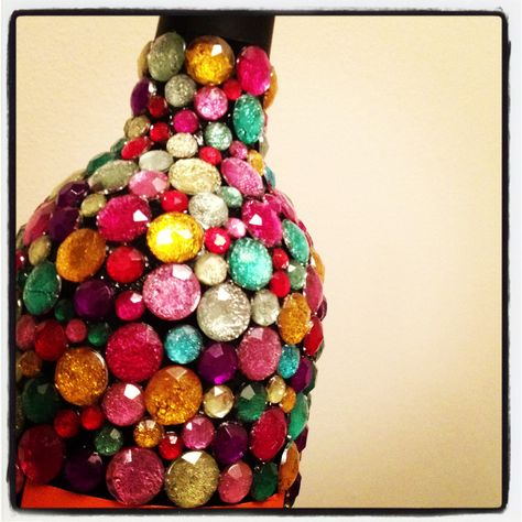 Bedazzled wine bottle 21st Birthday Diy, 21st Birthday Presents, Wine Craft, Birthday Diy, Humble Abode, 21st Birthday, Ornament Wreath, Birthday Presents, Birthday Ideas