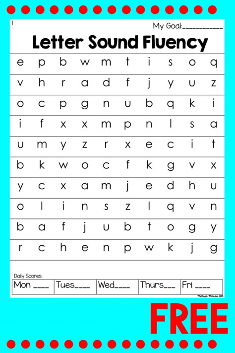 Letter Sound Fluency Free, Letter Naming Fluency Practice, Letters And Sounds Intervention, Letter Fluency Kindergarten, Letter Sounds Small Group, Letter Sound Fluency Activities, How To Teach Sounds Of Letters, Fluency Practice Kindergarten, Phonics Practice Kindergarten