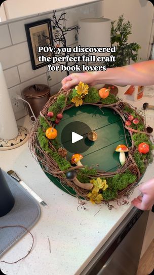 135K views · 22K reactions | When I saw this beautiful Hobbit house wreath created by @sibster I knew I had to give it a try and I’m so happy with how it turned out 🥰

#booklover #bookworm #lordoftherings #fallcraft #lotr #hobbitcore #bookcraft | Hannah Seastrand Pettit | Beyond The Guitar · Concerning Hobbits (From "The Lord of the Rings: The Fellowship of the Ring") Hobbit Crafts, Lord Of The Rings Decor, House Wreath, Concerning Hobbits, The Fellowship Of The Ring, Hobbit Hole, Hobbit House, Fellowship Of The Ring, Craft Night