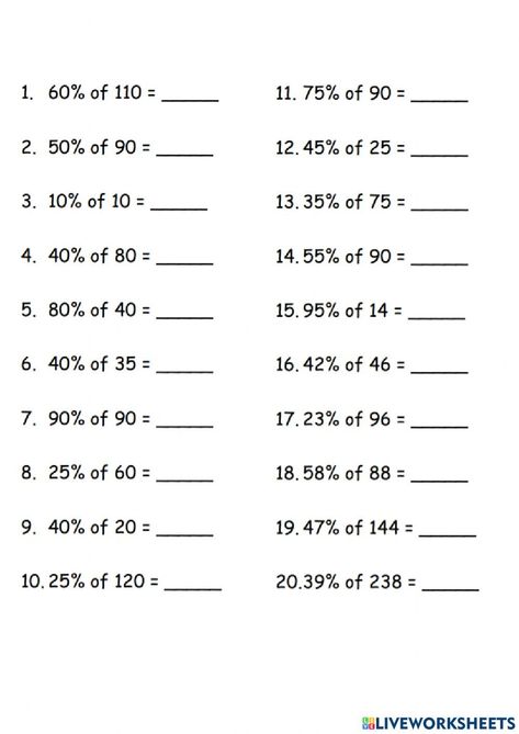 Fractions Decimals And Percentages, Percentages Math, Decimals Activity, Grade 6 Math, Mathematics Worksheets, Order Of Operations, Kids Math Worksheets, Math Fractions, Comprehension Worksheets