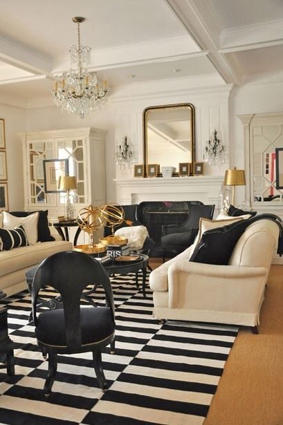 Gold Living, Black And White Living Room, Gold Living Room, White Living, Home Goods Decor, White Living Room, Design Del Prodotto, Decoration Inspiration, Décor Diy