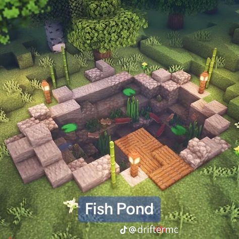 Minecraft Petting Zoo Ideas, Frog Habitat Minecraft, Turtle Enclosure Minecraft, Minecraft Frog Fountain, Minecraft Frog Enclosure, Minecraft Animal Enclosures, Minecraft Fairycore, Minecraft Aquarium, Turtle Enclosure