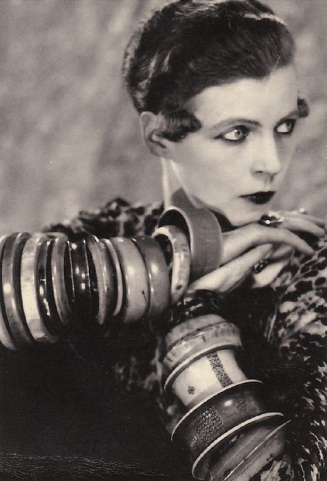 Nancy Cunard wearing bakelite bangles.  Photo by Man Ray. Nancy Cunard, Man Ray Photography, Wyndham Lewis, Hans Richter, Sandy West, Tristan Tzara, Billy Kidd, Bakelite Bracelets, Alfred Stieglitz