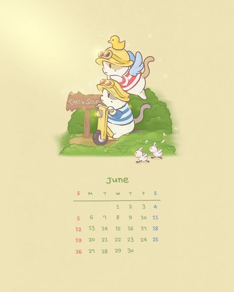 Cats&Soup’s Instagram photo: “💖😻 The June is coming! Can you feel the Summer?! Any special plans for the Vacation? First, let's start with these calendar!💖 Which one…” Cat And Soup, Cats And Soup, Cat Soup, Murders Drones, Birth Month, Wallpaper Ideas, Ipad Wallpaper, Drones, Demon Slayer