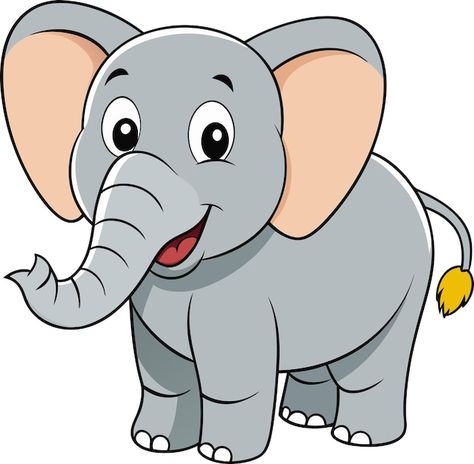 Elephant Graphic Design, Elephant Cartoon Images, Elephants For Kids, Baby Elephant Cartoon, Cute Elephant Cartoon, Elephant Vector, Elephant Cartoon, Busy Activities, School Wall Art