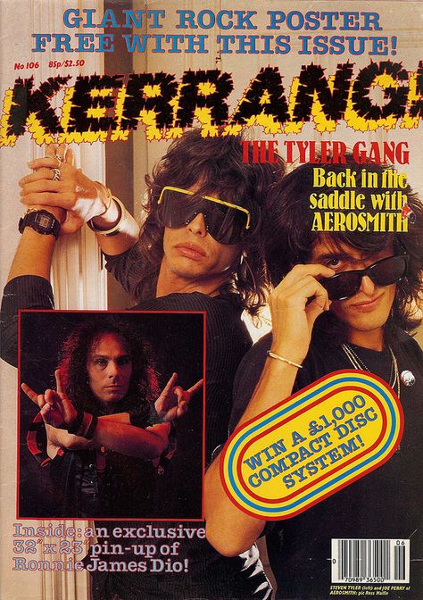 http://analogueboyinadigitalworld.wordpress.com/2013/04/04/magazine-archive-kerrang-31-10-1985/  Kerrang, 31.10.1985 Adrian Vandenberg, Kerrang Magazine, 80s Pictures, James Dio, Rock Of Ages, Metal Magazine, Old Magazines, Rock Posters, Aerosmith