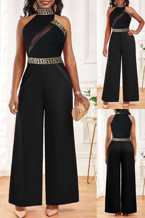 Step into sophistication with our Mesh Black Halter Jumpsuit! This sleeveless, wide-leg beauty is perfect for any occasion, offering a chic and modern look. 🌟
Mesh Halter Neck: Adds a touch of allure
Wide Leg Design: Flattering and comfortable
Sleeveless Style: Perfect for warm weather
Versatile: Ideal for both casual and formal events

#FashionTrends #OOTD #BlackJumpsuit #ChicStyle #SummerFashion #ElegantOutfit #StyleInspo #TrendyLook #WardrobeEssentials #Fashionista Black High-waisted Jumpsuit For Evening, Black Fitted Halter Neck Palazzo Set, Black Halter Neck Jumpsuit For Going Out, High Stretch Black Full-length Jumpsuits And Rompers, Black V-neck Jumpsuit For Evening, Black Halter Jumpsuit, Black Halter, Halter Jumpsuit, Wide Leg Jumpsuit