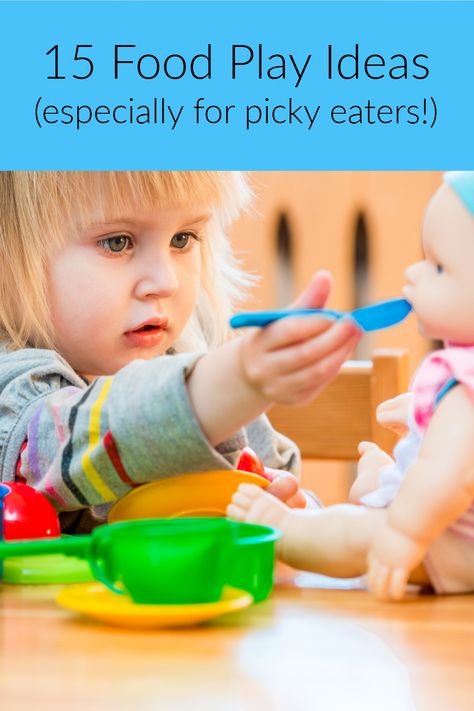 Food play ideas! One of our favorite tips for picky eaters is to incorporate intentional food play into mealtime. 15 fun ideas for food play. Food Play Occupational Therapy, Food Play Activities For Picky Eaters, Food Play Ideas For Picky Eaters, Food Play Activities, Food Play Ideas, Feeding Therapy Activities Picky Eaters, Feeding Activities Occupational Therapy, Sensory Food Ideas Picky Eaters, Food Therapy For Kids