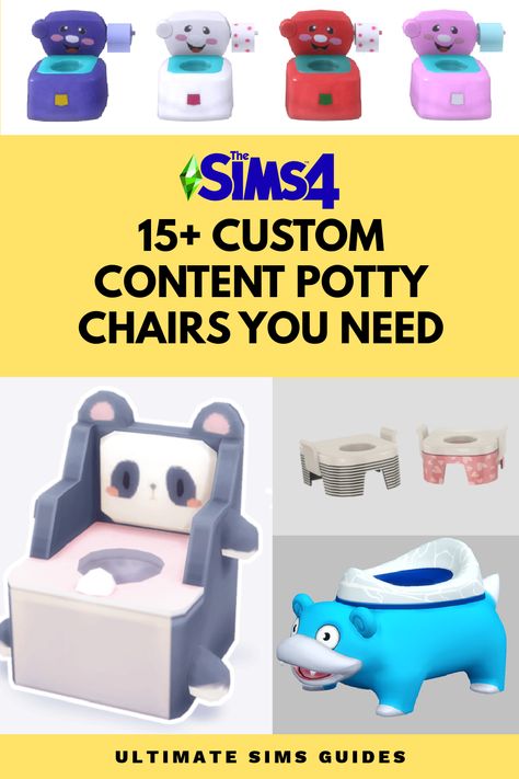 The base game potty chairs for The Sims 4 are BORING and we need custom content toddler furniture toilets to fix that problem #cc #customcontent #sims4cc #sims4customcontent Sims 4 Potty Chair Cc, Sims 4 Potty Cc, Sims 4 Potty, Sims 4 Toilet Cc, Sims 4 Cc Toilet, Toddler Cc Sims 4, Toddler Toilet, Baby Toilet, Baby Bath Seat