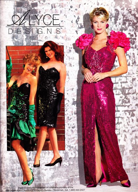 https://flic.kr/p/v29S3e | Loralie 1991 | The gal in the fuschia has has a Krystle Carrington vibe. Krystle Carrington, 80's Prom, Teenage Memories, Fashion 1990s, 80s Clothing, Magical Women, 80s Prom Dress, 80's Fashion, 80s Prom