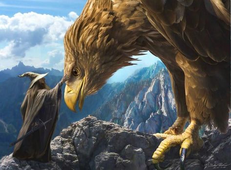 Lord of the eagles Lord Of Rings, The Last Goodbye, Alan Lee, John Howe, Middle Earth Art, Tolkien Art, Lotr Art, Fellowship Of The Ring, Thranduil