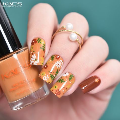 Flower 044 Fall Floral Nails, Easter Nail Art Designs, Nails Art Designs, Easter Nail Art, Nails Set, Floral Nail Art, Easter Nails, Nails Fall, Autumn Nails