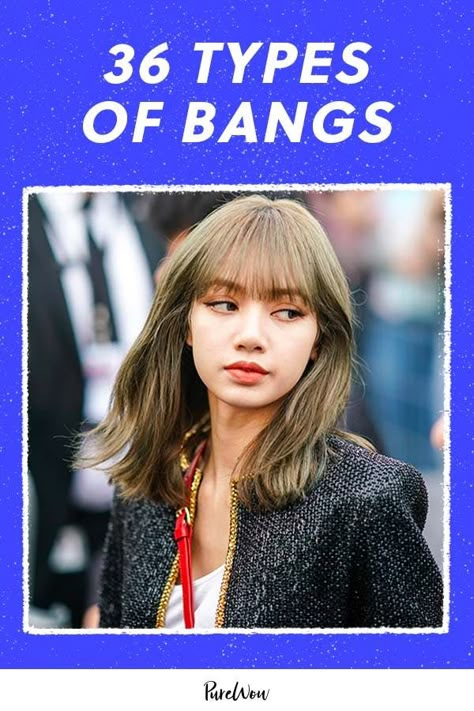 36 Types of Bangs to Consider If You?re Craving a Change in Style Types Of Bangs Haircut, Long Hair Parted Bangs, Bangs Full Face, Not Full Bangs, Easy Side Bangs, Bangs And Round Face, Cute Bangs For Wavy Hair, Types Of Long Bangs, What Type Of Bangs Should I Get