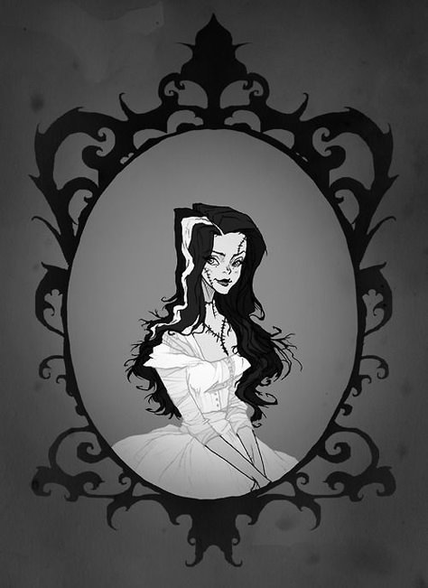 Franky`s Bride Abigail Larson, Elsa Lanchester, The Bride Of Frankenstein, Frankenstein Art, Horror Movie Art, Goth Art, Bride Of Frankenstein, Beautiful Dark Art, Creepy Art