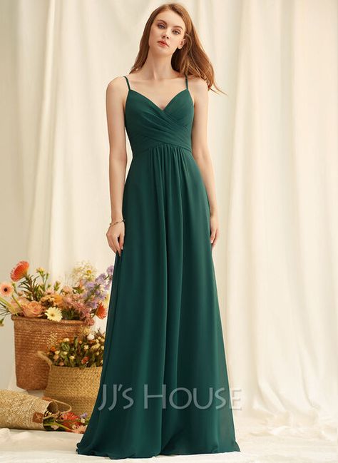 [US$ 63.00] A-Line V-neck Floor-Length Chiffon Bridesmaid Dress With Ruffle Short Sleeve Bridesmaid Dress, Dark Green Bridesmaid Dress, Princess Bridesmaid Dress, Sweetheart Bridesmaids Dresses, Sleeveless Bridesmaid Dresses, Floor Length Chiffon Bridesmaid Dresses, Tulle Bridesmaid Dress, Ruffle Fabric, Mermaid Bridesmaid Dresses