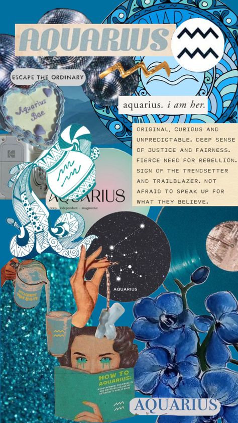 #aquarius #zodiac #wallpaper Zodiac Wallpaper Aquarius, Aquarius Collage Wallpaper, Wallpaper Iphone Aquarius, Aquarius 3d Wallpaper, Aquarius Mood Board Aesthetic, Aquarius Zodiac Wallpaper, Aquarius Background Wallpapers, Aquarius Wallpaper Iphone Aesthetic, Aquarius Mood Board