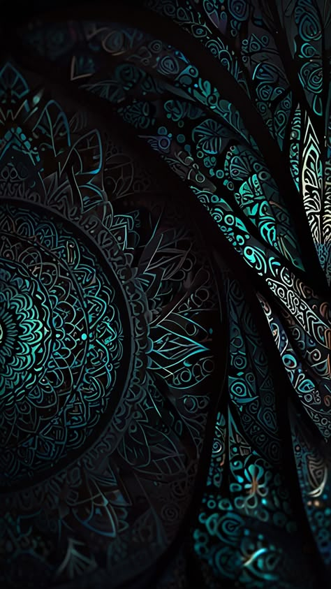 An #abstract #background featuring a #dark, #aesthetic theme with intricate #geometric #mandala patterns. The design is enhanced by a subtle #bokeh_effect, creating depth and visual interest Beautiful Dark Background, Darkwave Wallpaper, Dark Mandala Wallpaper, Dark Theme Background, Geometric Phone Wallpaper, Scp Creatures, Mandala Wallpaper Pattern, Dark Abstract Wallpaper, Mandala Background Wallpapers