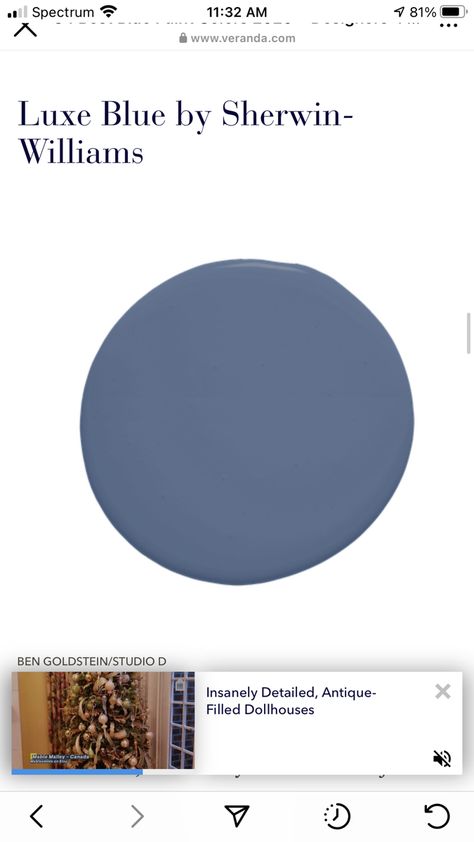 Luxe Blue Sherwin Williams, Blue Sherwin Williams, Best Blue Paint Colors, Blue Paint Colors, Blue Paint, Sherwin Williams, Paint Colors, Doll House, Pie Chart