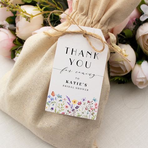 Love in Bloom Spring Summer Floral Bridal Shower Gift Tags Love Is In Bloom Party Favors, Love In Full Bloom Bridal Shower Theme, Flower Bridal Shower Theme, Bridal Shower Gift Tags, Wildflower Favors, Love Is In Bloom, Love In Bloom, Elegant Baby Shower, Elegant Watercolor