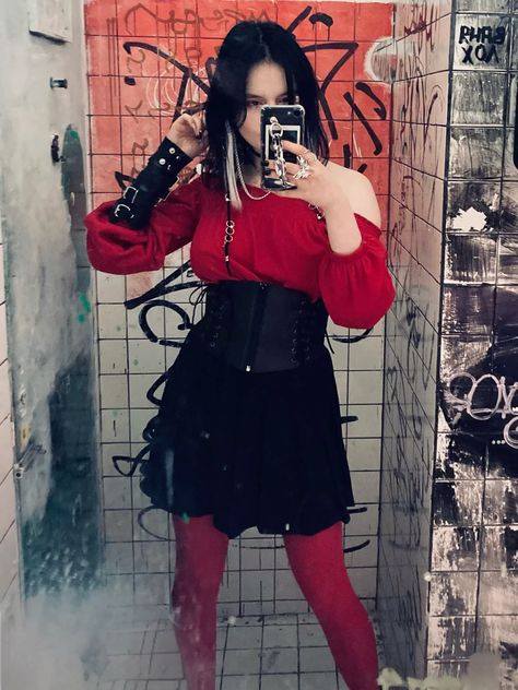 #red #black #gothgirl #gothcore #gothic #punk #punkgirl #style #fashion #fashionnova #corset Goth Core, Scorpio Woman, Punk Girl, Gothic Punk, Goth Punk, Harajuku Fashion, Goth Fashion, Punk Fashion, Gothic Fashion