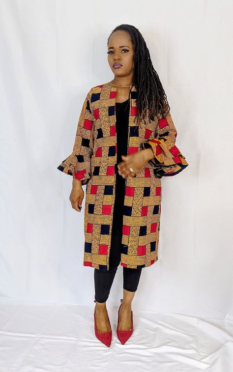 Ife African Print Kimono, African Print Jacket, Jacket for Women, African Summer Jacket With Pockets - Etsy UK Chitenge Throw Over Jackets, Ankara Inspiration, African Print Coat, African Print Jacket, African Print Outfits, African Print Kimono, African Blouses, Fall Wardrobe Staples, African Print Maxi Skirt