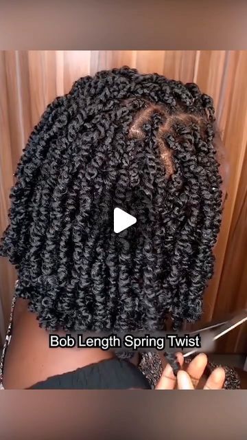 Twist Bob Hairstyles, Spring Twist Bob, Springy Afro Twist Hairstyles, Short Spring Twists, Twist Bob, Bob Length, Natural Haircuts, Twists Hairstyles, Spring Twist Hair