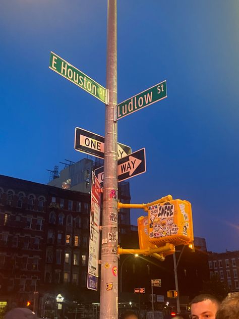 new york city ny sign post traffic light aesthetic street sign grunge stickers new york new york e houston ludlow street katz delicatessen Signs Aesthetic Street, New York Traffic Light, One Way Sign Aesthetic, Traffic Astethic, Sign Board Aesthetic, Street Sign Photography, Sign Aesthetic Street, Aesthetic Road Signs, Street Sign Wallpaper