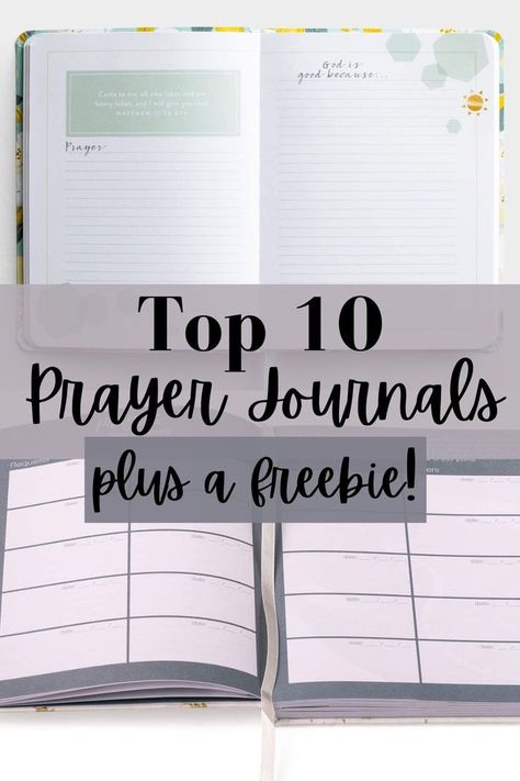 Prayer journaling is an excellent way to stay more focused and intentional during your prayer times. Check out this list of the top 10 (plus a free prayer journal printable). You'll find selections for best War Binder, best Morning Time Journal, and Best for Creative Journaling. These journals are beautiful and well designed, and also make wonderful gifts for Christian women of all ages! #prayerjournal #warbinder #prayerwarrior #prayerbinder #christianliving #christianwomen Diy Prayer Journal, Gifts For Christian Women, Prayer Journal Template, Time Journal, Prayer Journal Printable, Prayer Journaling, Prayer Journals, Printable Prayers, Morning Time