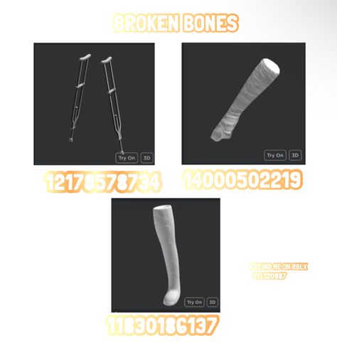 Berry Avenue Codes Cast For Leg, Knee Brace Bloxburg Code, Berry Avenue Codes One Leg, Roblox White Arm Warmers Codes, Roblox Crutches Code, Y2k Fuzzy Boots Roblox Code, R15 Walk Code Berry Ave, Berry Avenue Cast Codes, Cast Codes Berry Ave