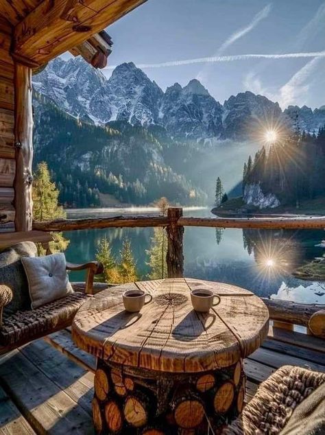 Summer Coffee, Morning Rain, Peaceful Places, Beautiful Locations Nature, Good Morning Coffee, Wishful Thinking, At The Lake, Dream House Interior, Coffee Art