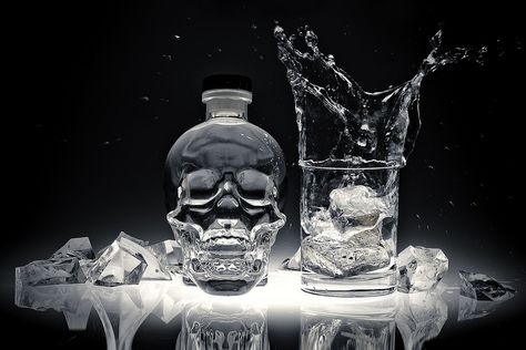 Crystal Head Vodka, Bar Cups, Cocktail Photography, Glass Bar, Black Cow, Vending Machines, Skull Head, Crystal Skull, Shot Glasses