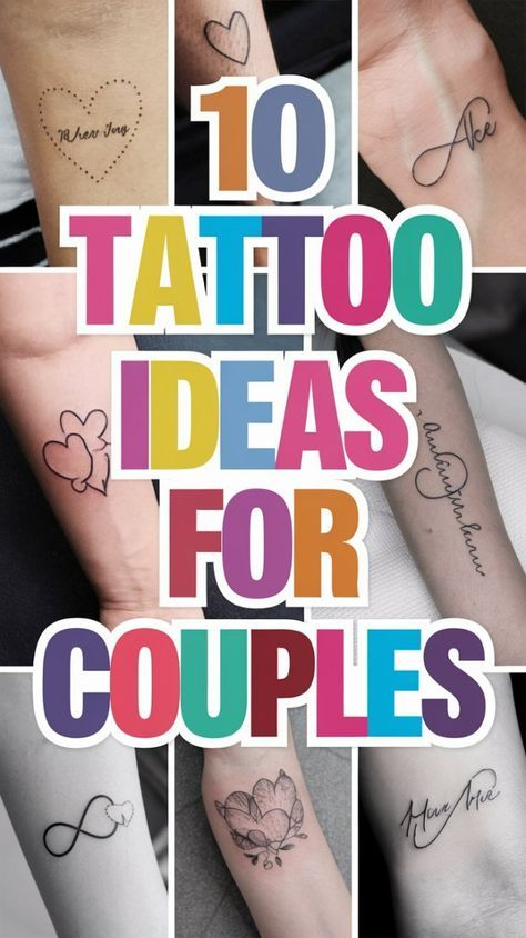 Couples Bracelet Tattoo, Spouse Tattoos, Tattoo Ideas For Couples, Matching Tattoos For Couples, Couples Music, Couple Tat, Zodiac Signs Leo Tattoo, Couple Tattoo Ideas, Feather With Birds Tattoo