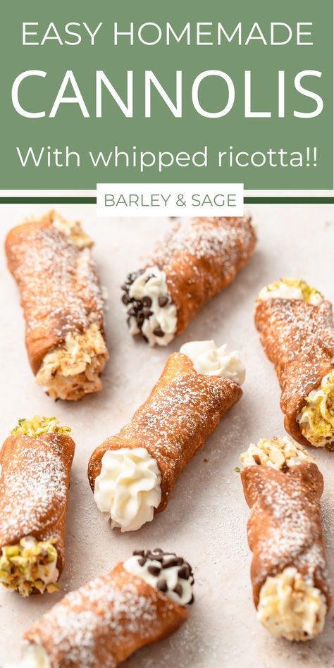 Canolis Recipe, Cannoli Recipe Easy, Crazy Desserts, Homemade Cannoli Recipe, Cannoli Recipes, Homemade Cannoli, Hazelnut Recipes, Anise Cookies, Paris Bakery