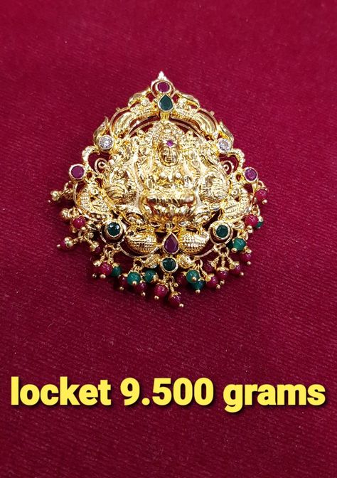 Lakshmidevi Pendent, Kasu Haram, Cheap Gold Jewelry, Ruby Necklace Designs, Gold Earrings For Kids, Temple Jewellery Earrings, 22 Carat Gold Jewellery, Saved Images, Gold Pendent