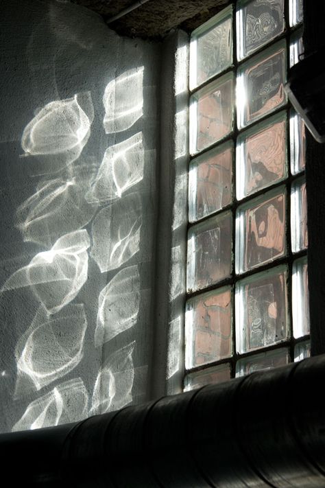 Reflection And Refraction, Through A Window, Senior Project, Glass Brick, Shadow Photography, Architectural Lighting, Shadow Play, Workplace Design, Glass Blocks