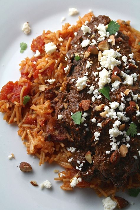 Chicken Quarter Recipes, Chicken Quarters, Chicken Mole, Mole Sauce, Cheese Enchiladas, Chicken Breast Seasoning, Spanish Rice, Adobo Sauce, Shredded Beef