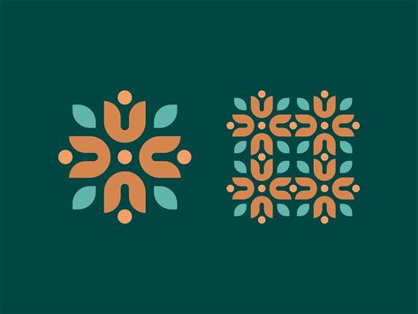 Tulips by Nick Budrewicz on Dribbble Quilt Logo Design, Tulip Graphic, Jamdani Motifs, Tulip Illustration, Round Pattern, Tulip Design, Geometric Logo, Cad Design, Design System