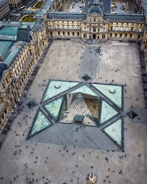 The Louvre Pyramid In Paris, France Tessellation Art, Louvre Palace, World Beautiful Places, Louvre Pyramid, I M Pei, Paris Louvre, Angkor Wat Temple, Le Louvre, Beautiful Paris