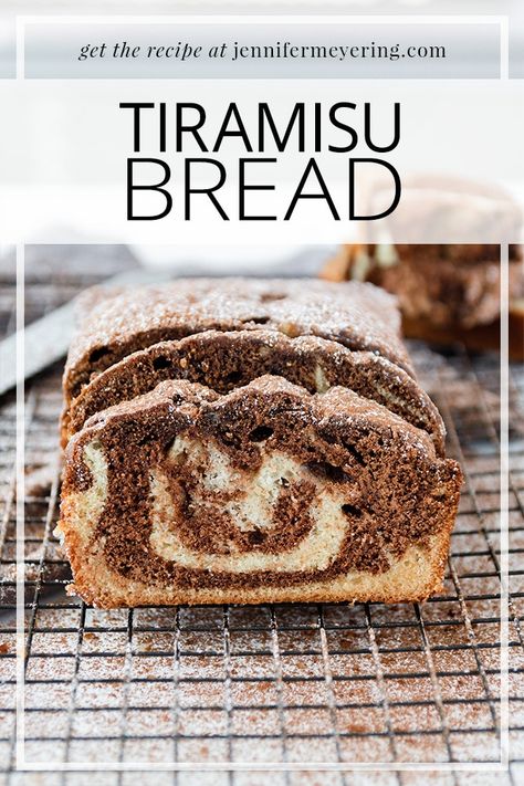 Soft and sweet bread with distinct flavors of espresso coffee and mascarpone cheese - a new twist on the classic tiramisu. Bread Loaf Ideas, Mascarpone Bread, Bread Flavor Ideas, Espresso Bread, Portuguese Deserts, Dessert Bread Recipes, Cheesecake Factory Bread, Low Cal Chocolate, Amish Bread Recipes