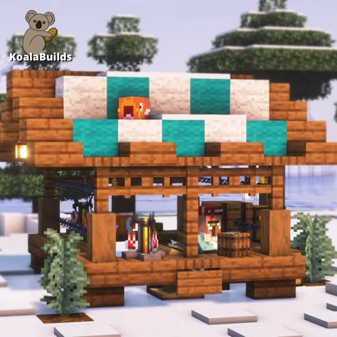 Minecraft Market, Minecraft Shops, Dog Sled, Minecraft Banner Designs, Minecraft Interior Design, Minecraft House Plans, Minecraft Farm, Cool Minecraft Creations, Diy Minecraft