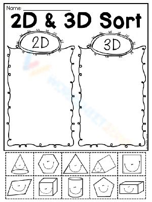 Let your student sort and classify which is 2d and which is 3d shapes. #Grade-2 #Grade-3 #Grade-4 3d Shapes Worksheets, 2d And 3d Shapes, Shapes Worksheets, 3d Shapes, Grade 4, Grade 3, Grade 2, Subjects, Coding