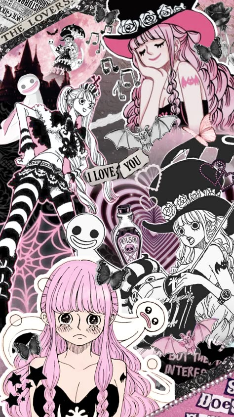 #onepiece #perona #manga #anime #y2k #black #pink #blackpink #wallpaper Anime Y2k, One Piece Fairy Tail, One Piece Aesthetic, One Piece Bounties, Emo Art, One Piece Wallpaper Iphone, Pink One Piece, Blackpink Wallpaper, Anime Cover Photo