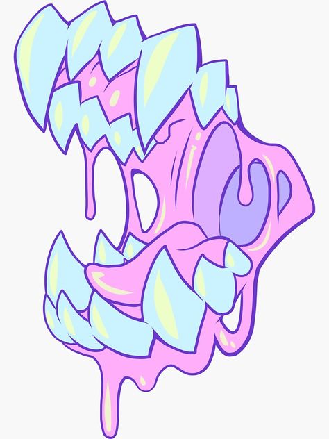 Pastel Zombie Aesthetic, Pastel Punk Art, Pastel Goth Drawing, Cutegore Art, Pastel Gore Art, Pastel Oc, 1000 Tattoo, Yami Kawaii Art, Pastel Gore