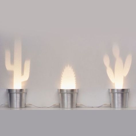 Cactus Lamp, Cactus Light, Creative Lamps, Lampe Decoration, Shadow Art, Creative Lighting, Light And Space, Wood Lamps, Luminaire Design