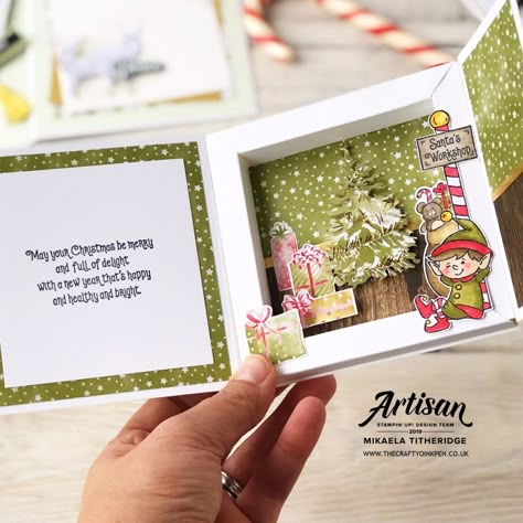 Artisan Corporate Post - I've had the Most Wonderful Time - The Crafty oINK Pen Artisan Stampin Up Design Team, Christmas Cards Interactive, Scrapbooking Christmas Cards, Homemade Christmas Cards Cardmaking, Stampin Up 2024-2025, Card Decoration Ideas, Shadow Box Cards, Stampin Up Weihnachten, Christmas Scrapbooking