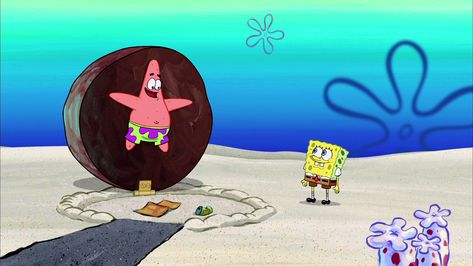 Bob Rock, Spongebob And Patrick, Spongebob Painting, Pineapple Under The Sea, Living Under A Rock, Patrick Star, Spongebob Squarepants, A Rock, Rock Art