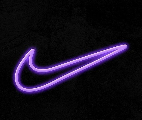 Purple Sports Aesthetic, Purple Aesthetic Basketball, Red Neon App Logos Instagram, Purple Nike Wallpaper, Purple Gym Aesthetic, Neon Nike Logo, Neon Purple Aesthetic, Purple Basketball, Nike Logo Wallpapers