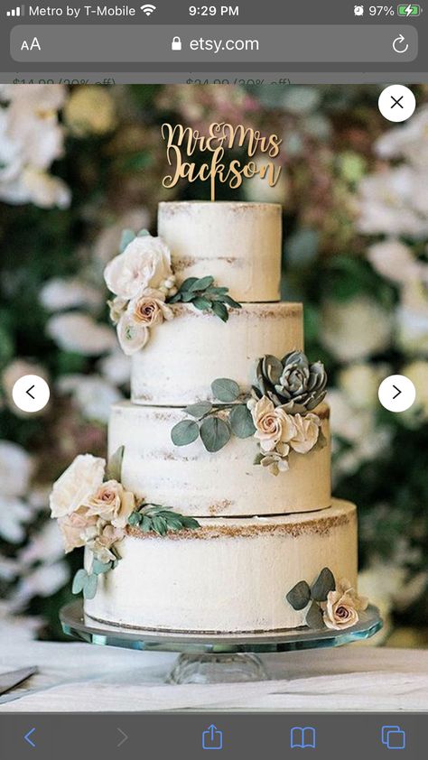 Wedding Cake Chic, Rustic Italian Wedding, Types Of Wedding Cakes, Italian Wedding Cakes, Green Wedding Cake, Wedding Cake Prices, Rustic Wedding Cake Toppers, Green Themed Wedding, Winter Wedding Cake