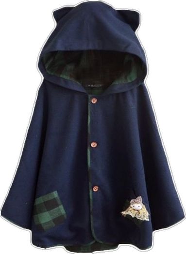 Cape Designs, Hooded Cape, Blue Coats, Vintage Inspired Dresses, Girls Boutique, Kawaii Clothes, Inspired Dress, Character Outfits, Cat Ears