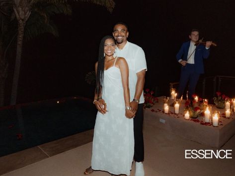 Exclusive: Jalen Hurts And Bry Burrows Are Engaged! | Essence Black Celebrity Couples, College Sweethearts, Black Future, Popped The Question, Essence Festival, Romantic Backdrop, Hollywood Homes, Jalen Hurts, Newly Engaged Couple